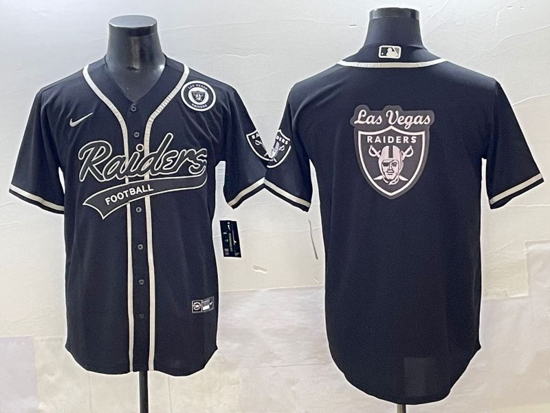 Men 2025 Oakland Raiders Blank Black Joint Name Nike Limited NFL Jersey style 46
